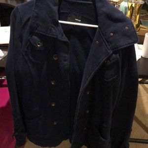 Blue Hurley coat with buttons